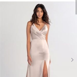 Jenny Yoo Beckett Satin Maxi Dress - Bridesmaid